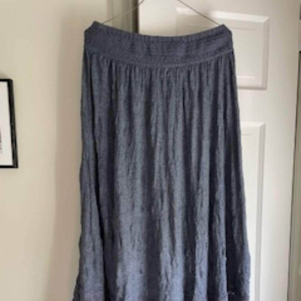 INC International Concepts Indigo Blue Women's Maxi Skirt